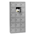 Tennsco Box Compartments, Triple Stack, 36w x 18d x 72h, Medium Gray