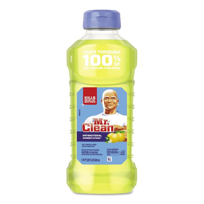 Mr. Clean Multi-Surface Antibacterial Cleaner, Summer Citrus, 28 oz Bottle