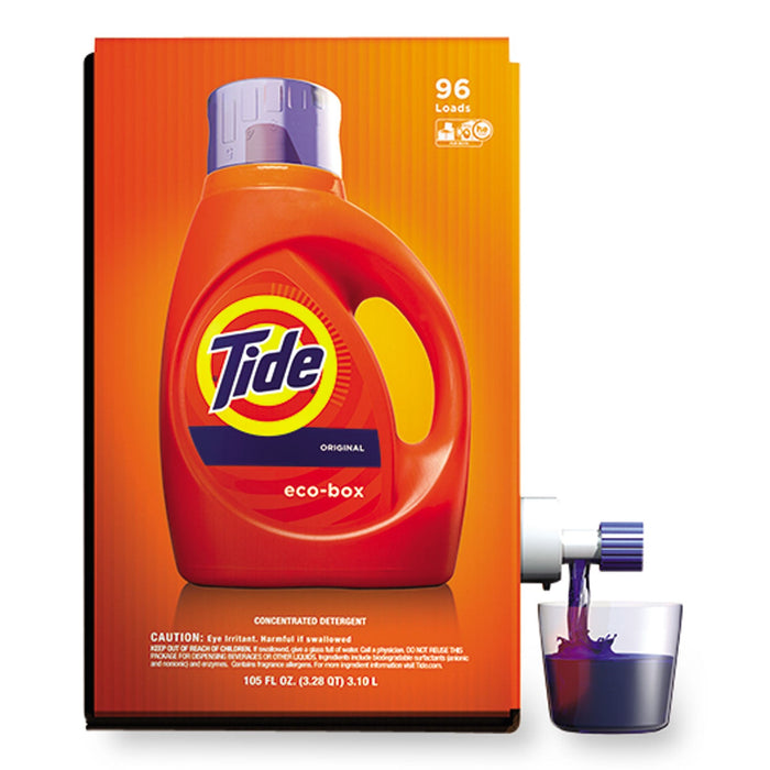 Tide Eco-Box HE Liquid Laundry Detergent, Tide Original Scent, 105 oz Bag-In-A-Box
