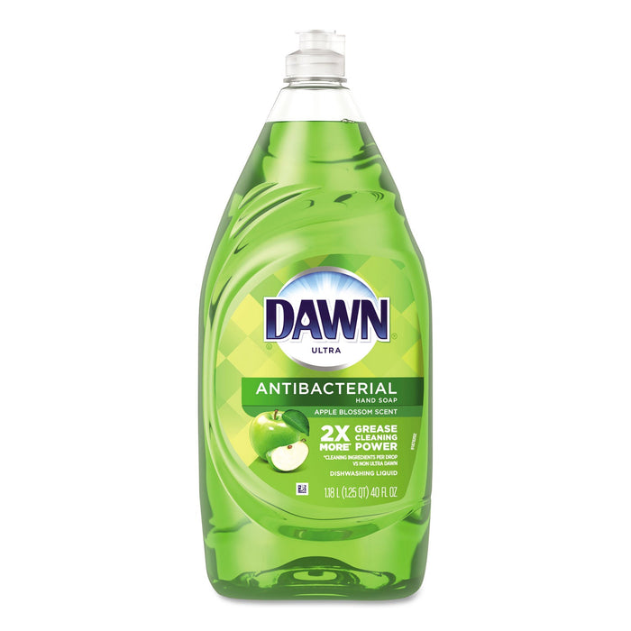 Dawn Ultra Antibacterial Dishwashing Liquid, Apple Blossom, 40 oz Bottle, 8/Carton