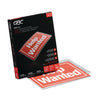 GBC EZUse Thermal Laminating Pouches, 7 mil, 9" x 11.5", Gloss Clear, 100/Box