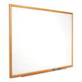 Quartet Classic Series Total Erase Dry Erase Board, 72 x 48, Oak Finish Frame