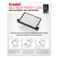 Trodat E4750 Printy Replacement Pad for Trodat Self-Inking Stamps, 1" x 1.63", Black