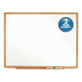 Quartet Classic Series Total Erase Dry Erase Board, 36 x 24, Oak Finish Frame