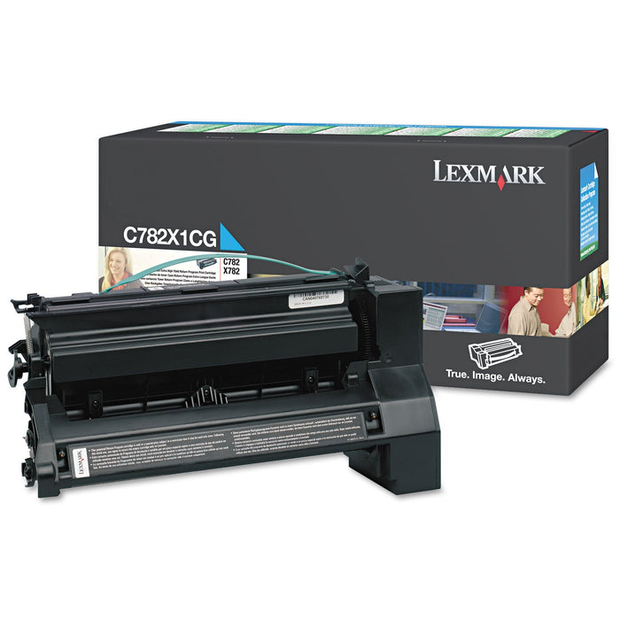 Lexmark C782X1CG Extra High-Yield Toner, 15,000 Page-Yield, Cyan