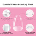 Creaglam Short Square Nail Tips 240Pcs Clear Acrylic 12 Sizes Soft Gel by Deal US