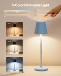 GOODEA Cordless Table Lamp 6000mAh Rechargeable 3 Color Dimmable White by Deal US