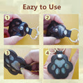 Liyujuping 3pcs Pet Hair Storage Keychain, Leather Paw Keychain for Pet Hair, Paw Keys Hair Holder, Memorial Gifts for Family & Pet Lovers
