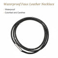 Cord Necklace, 4 Pc Waxed Rope DIY Chain for Pendant Waterproof Braided Leather
