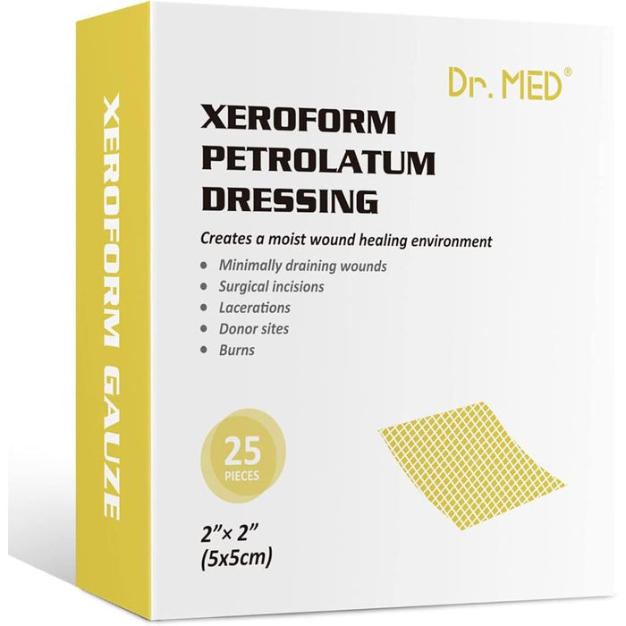 Xeroform Petrolatum Gauze Dressing, 2" x 2" (Box of 25) by Pasteur Pharmacy