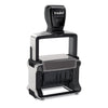 Trodat Professional 12-Message Date Stamp, Self-Inking, 2.25 x 0.38, Black