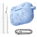 Adorve AirPods Pro Case Cover with Cleaner Kit Soft Silicone Sky Blue by Deal US