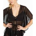 Bar III Black Caftan Swim Cover-Up, Us Medium by Vanessa Jane