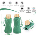 NAVTUE Collapsible Silicone Water Bottle 650ml Leak Proof Reusable Green by Deal US