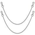 SynHHergyx 2 Pcs Pant Chain for Men Jean Chains for Men Metal Silver Wallet Chain Pocket Belt Chains Unisex Wallet Holder Streetwear Hip Hop Punk Accessory