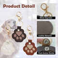 Liyujuping 3pcs Pet Hair Storage Keychain, Leather Paw Keychain for Pet Hair, Paw Keys Hair Holder, Memorial Gifts for Family & Pet Lovers