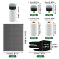 Cue Tips Replacement Kit, 12 Set Screw On Billiard Pool Cue Stick Tips, White an