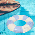 Garneck Inflatable Swimming Ring 32.3'' Retro Striped Blue PVC Adult Float by Deal US
