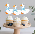 JDIYMI One Silly Goose Cupcake Topper Baby Shower Birthday Party 20pcs Blue by Deal US