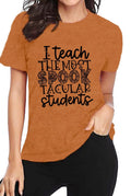 CQF Halloween Teacher Shirt Women Funny Fall Teacher Tee Size XL by Deal US