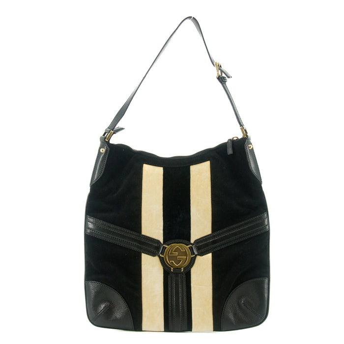 Gucci Cloth GG One Shoulder Bag Black #6137 by Bolt Boutique