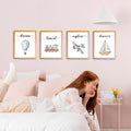 VIIJJUE Nursery Wall Art Set 4 Transportation Prints 8x10 Watercolor Blue by Deal US