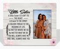 HALUOSI Little Sister Tabletop Picture Frame Plaque 10x8 White Rustic by Deal US