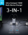 Anker Prime Charger (100W, 3 Ports, GaN) by Anker