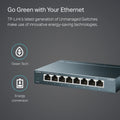TP-Link TL-SG108 8 Port Gigabit Ethernet Network Switch Metal Black Fanless by Deal US