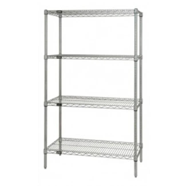 18"D x 42"W Stainless Steel Wire Shelves (4-Pack) by Pasteur Pharmacy