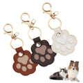 Liyujuping 3pcs Pet Hair Storage Keychain, Leather Paw Keychain for Pet Hair, Paw Keys Hair Holder, Memorial Gifts for Family & Pet Lovers