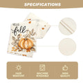 Artoid Mode Pumpkins Eucalyptus Table Runner 13x36 Inch Beige 210 GSM by Deal US
