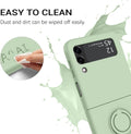 Silicone Case for Samsung Galaxy Z Flip 3 5G with Ring Matcha Green by Merch Section