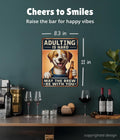 Opix Design Funny Metal Bar Sign Dog Beer Humorous Wall Decor 8.3x11in by Deal US