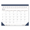 House of Doolittle Recycled Academic Desk Pad Calendar, 18.5 x 13, White/Blue Sheets, Blue Binding/Corners, 14-Month (July to Aug): 2022 to 2023