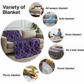 Zadaling Haunted House Halloween Throw Blanket Fleece Cozy 40x50 Purple Black by Deal US
