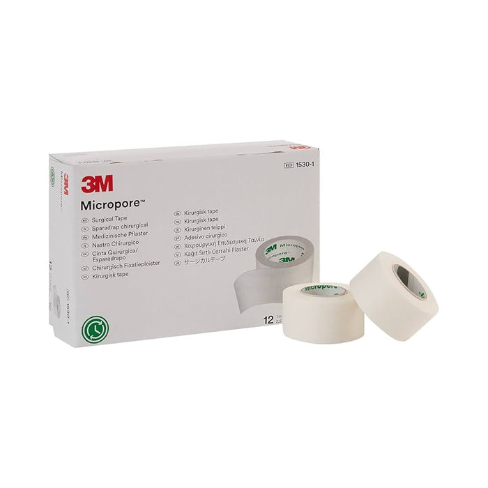 Microporous Paper Surgical Tape, 1 Inch, Box of 12 Rolls by Pasteur Pharmacy