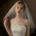 Cliory Pearl Veil Glitter Bride Wedding Short Veil White by Deal US