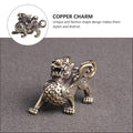 FAVOMOTO Retro Car Keychain Set 4Pcs Golden Brass Feng Shui Dragon Shape by Deal US