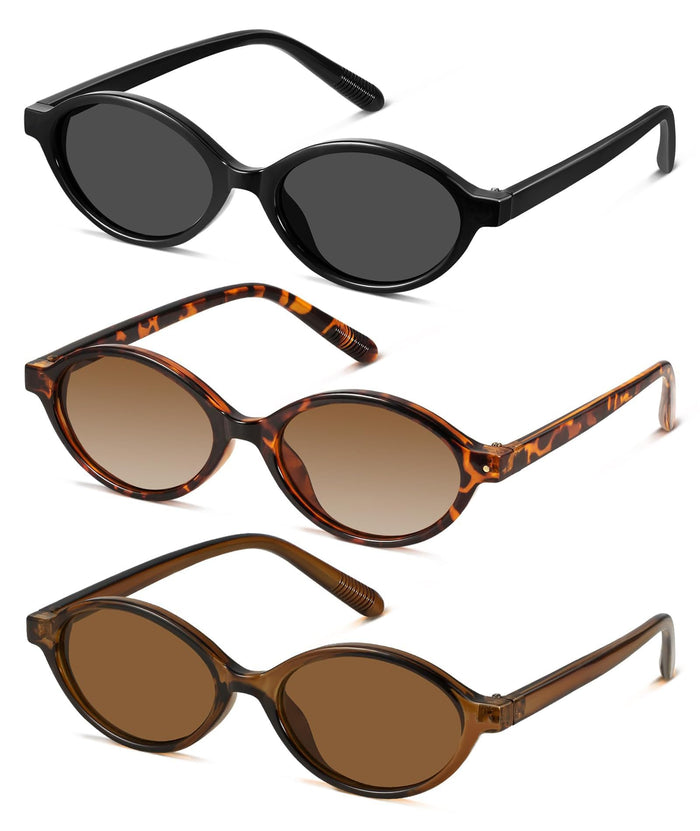Oval Sunglasses for Women Trendy Vintage 90s Y2K Designer Sun Glasses UV40