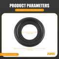 leechio 25 PCS Automotive Oil Drain Plug Gasket M14 Rubber Seal Black by Deal US