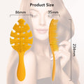 CANDYBRUSH Hair Brush Vented Leaf Form Soft TPEE Mango Scented Orange Large by Deal US