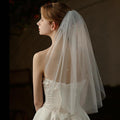Cliory Pearl Veil Glitter Bride Wedding Short Veil White by Deal US