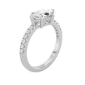 1.5Cttw Marquise Shaped Lab Grown Diamond (F/VS) East West Accented Engagement Ring in 14K Gold by Fine Color Jewels