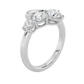 1.5Cttw Round Shaped Lab Grown Diamond (F/VS) Three Stone Engagement Ring 14K Gold by Fine Color Jewels