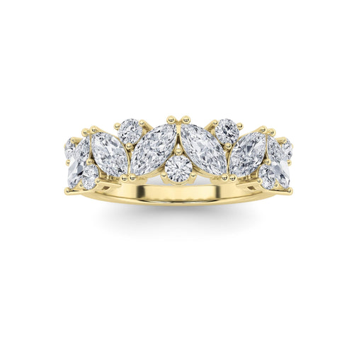 1.5Cttw Marquise Shaped Lab Grown Diamond (G/VS) Engagement Ring in 14K Gold by Fine Color Jewels