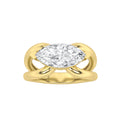 2Cttw Marquise Shaped Lab Grown Diamond (G/VS) East West Solitaire Engagement Ring 14K Gold by Fine Color Jewels