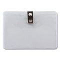 Advantus ID Badge Holders with Clip, Horizontal, Clear 4.13" x 3.38" Holder, 3.88" x 3" Insert, 50/Pack