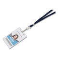 Advantus Deluxe Lanyards, Metal J-Hook Fastener, 36" Long, Blue, 24/Box