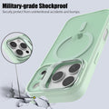 Magnetic Kickstand Case for iPhone 17 Pro Mint Military-Grade Shockproof Matte Semi-Clear Cover by Merch Section